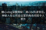 糖心vlog深度揭秘：溏心tv风波背后，神秘人在公司会议室的角色彻底令人意外
