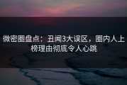 微密圈盘点：丑闻3大误区，圈内人上榜理由彻底令人心跳